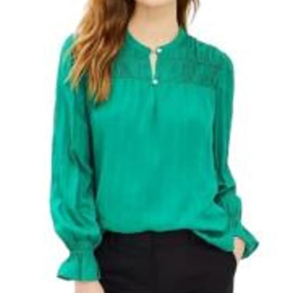 LOFT Blouse – Emerald Green size small